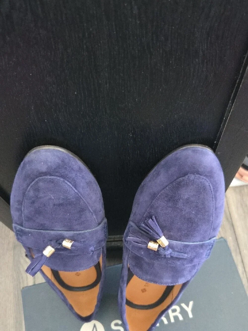 Sperry Women's Deep Blue Suede Tassel Loafers